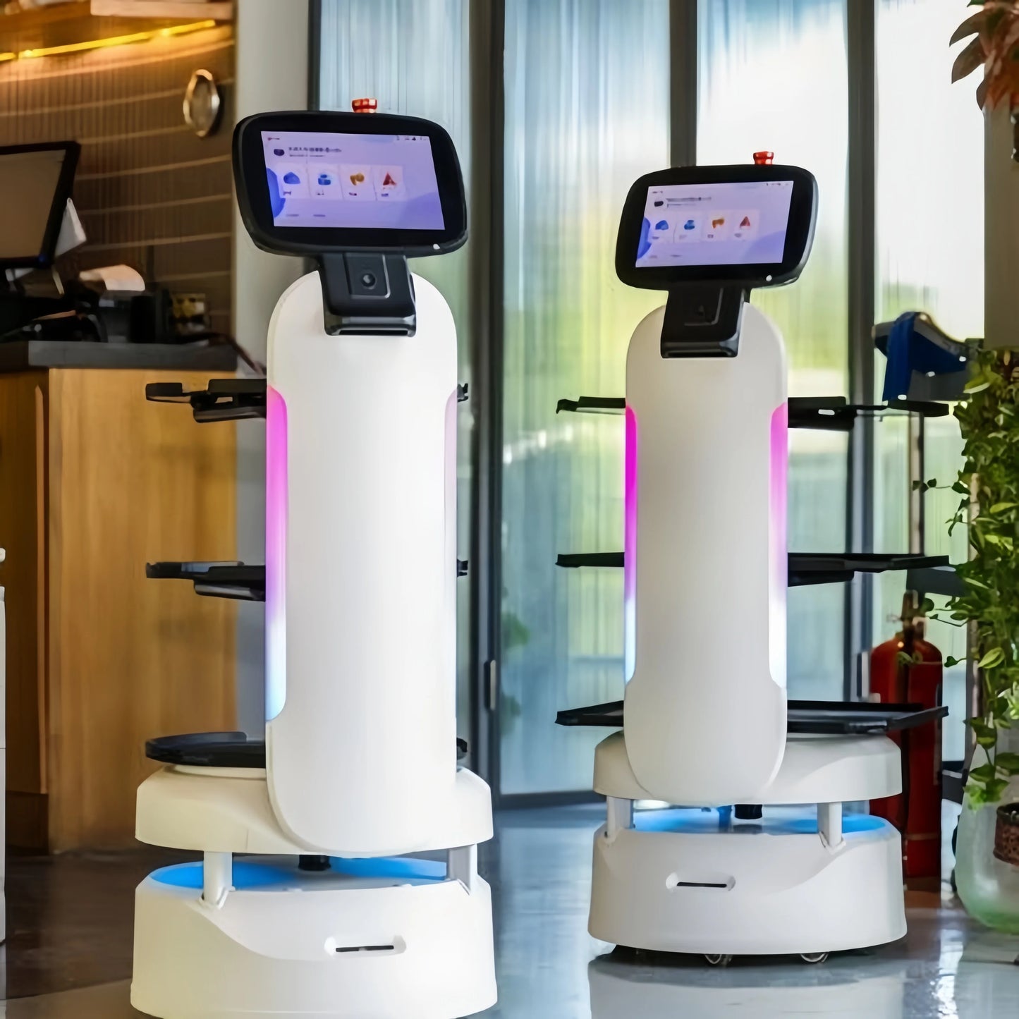 restaurant robot waiter service for Restaurant Pizza and Western-style Food Service Waiter Robots Humanoid AI Robotics