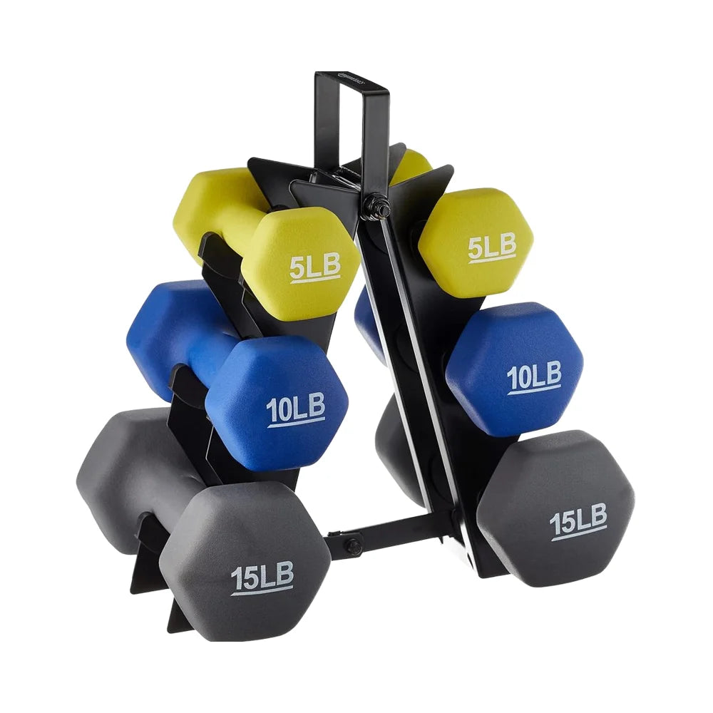 High Quality Customized 1-10kg Eco-friendly Neoprene-Coated PVC Dumbbells Set with 1 Year Guarantee for Gym Fitness