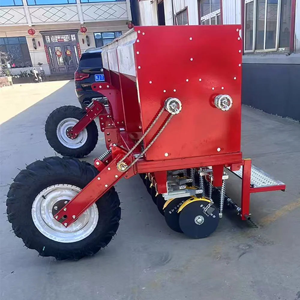 Large 50HP Tractor Traction Wheat and Millet Seeder 4WD Gear Drive Wheel Pump Engine-for Grass Seed Fertilizer Planting