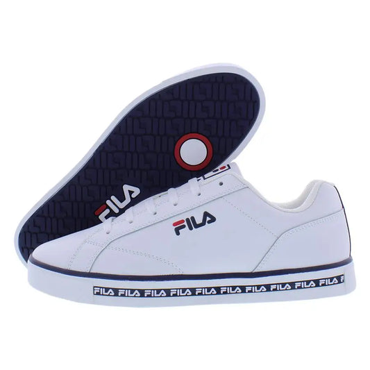 Fila Original Court Men's Loafers White Navy Red Sporty Lace-up Height Increasing Round Toe All Seasons Shoes