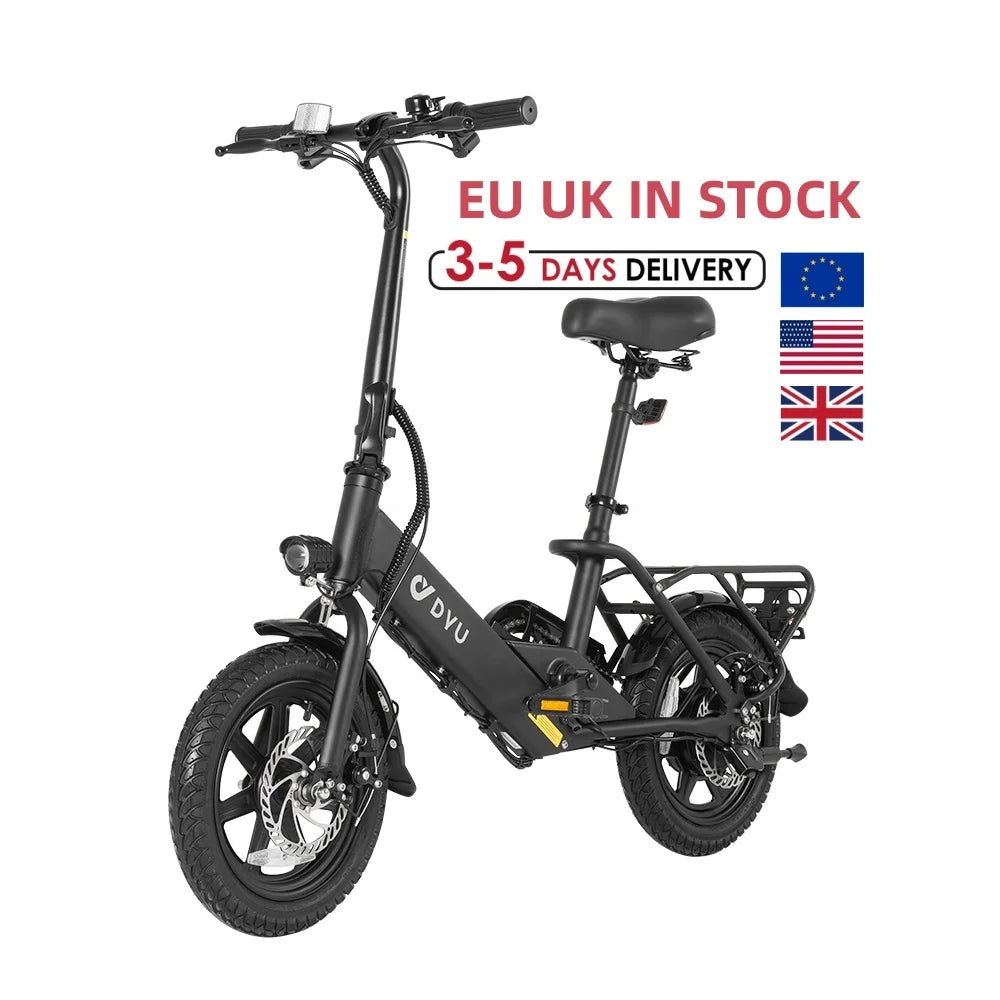Hot 36V Electric Hybrid Bike for Adults Stylish 3-Speed Foldable Mini Dirt City Velo Electrique Lithium Battery Power for Ladies