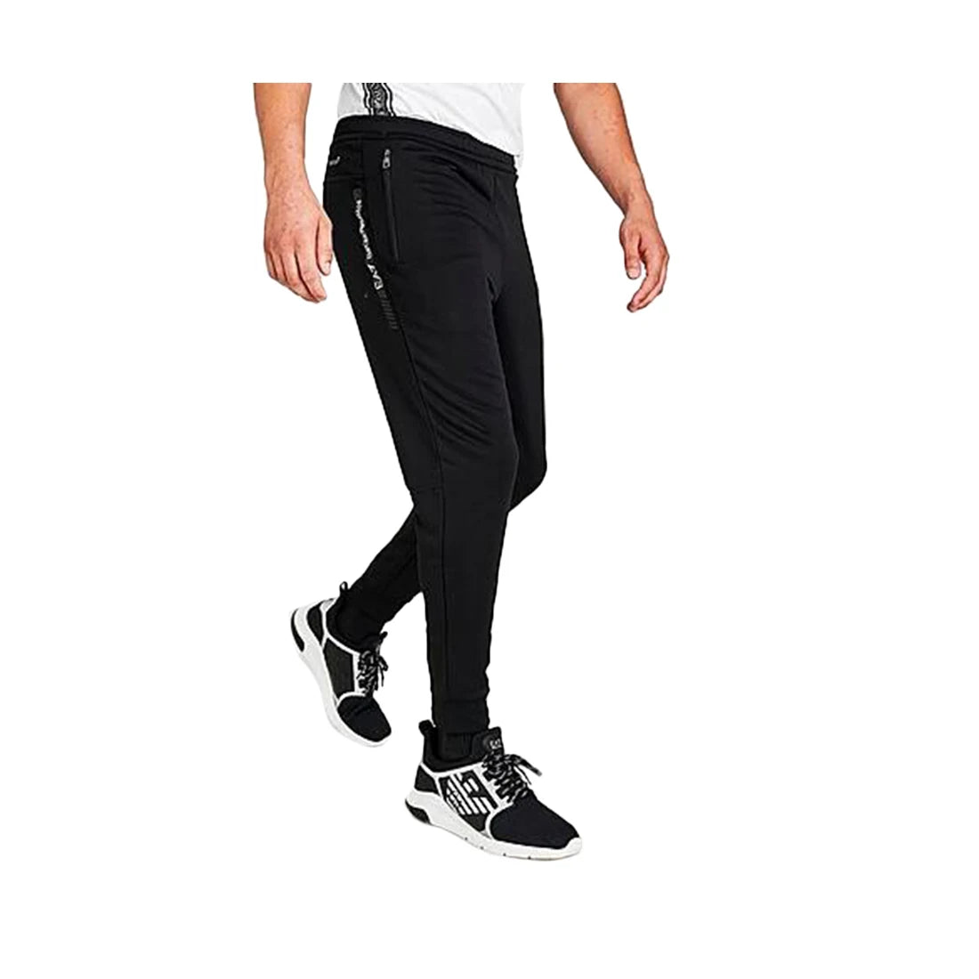 Emporio Armani EA7 Jd Smu Jogger Mens Active Pants Color Black/Silver | 100% Authentic Made in China Model MSS-3KPPJ0PJ16Z