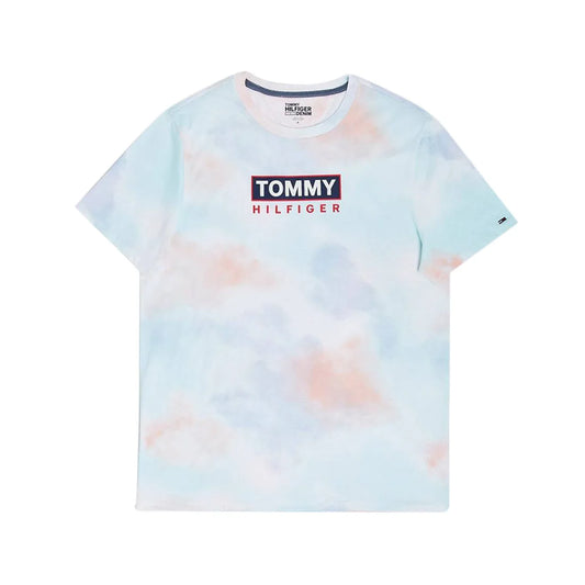 Tommy Hilfiger Essential Pastel Tie-Dye Mens Active Shirts & Tees Color: White Tie Dye | 100% Authentic