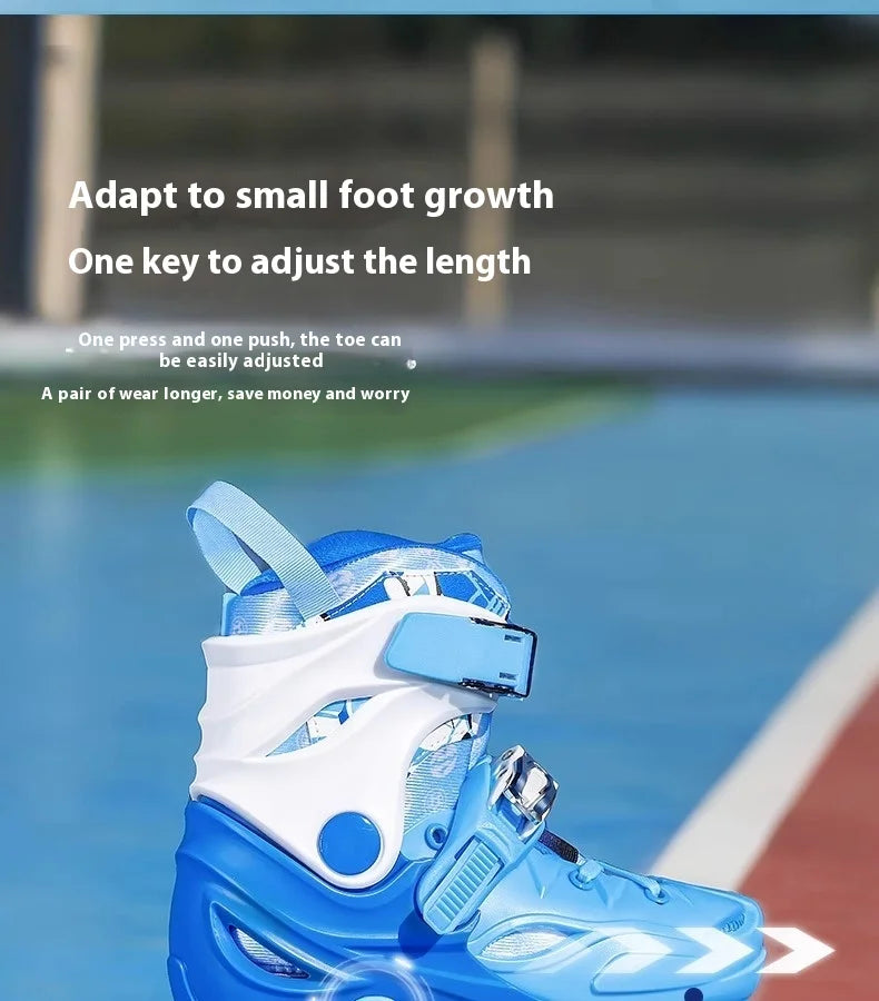 JINGYU G17 Professional Speed Skate Shoes for Kids Outdoor Beginners In-Line Roller Skates PU Wheel Adjustable 6000 Bearing for