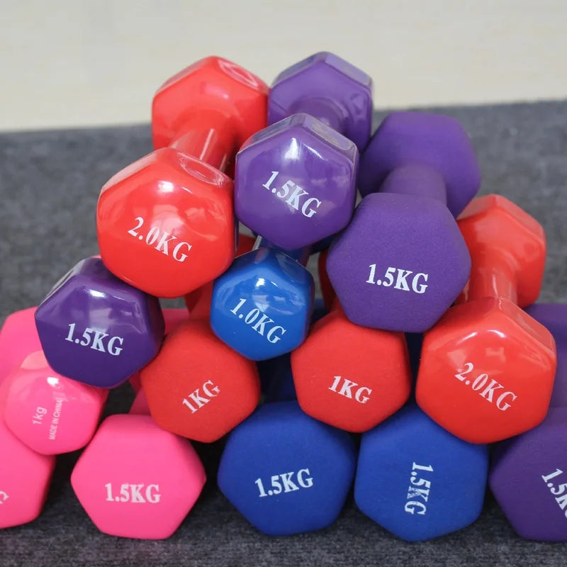 Home Use Bodybuilding Portable Dumbbell Gym Fitness Free Weight Lifting Adjustable Vinyl Neoprene Dumbbell 5kg Dumbbell