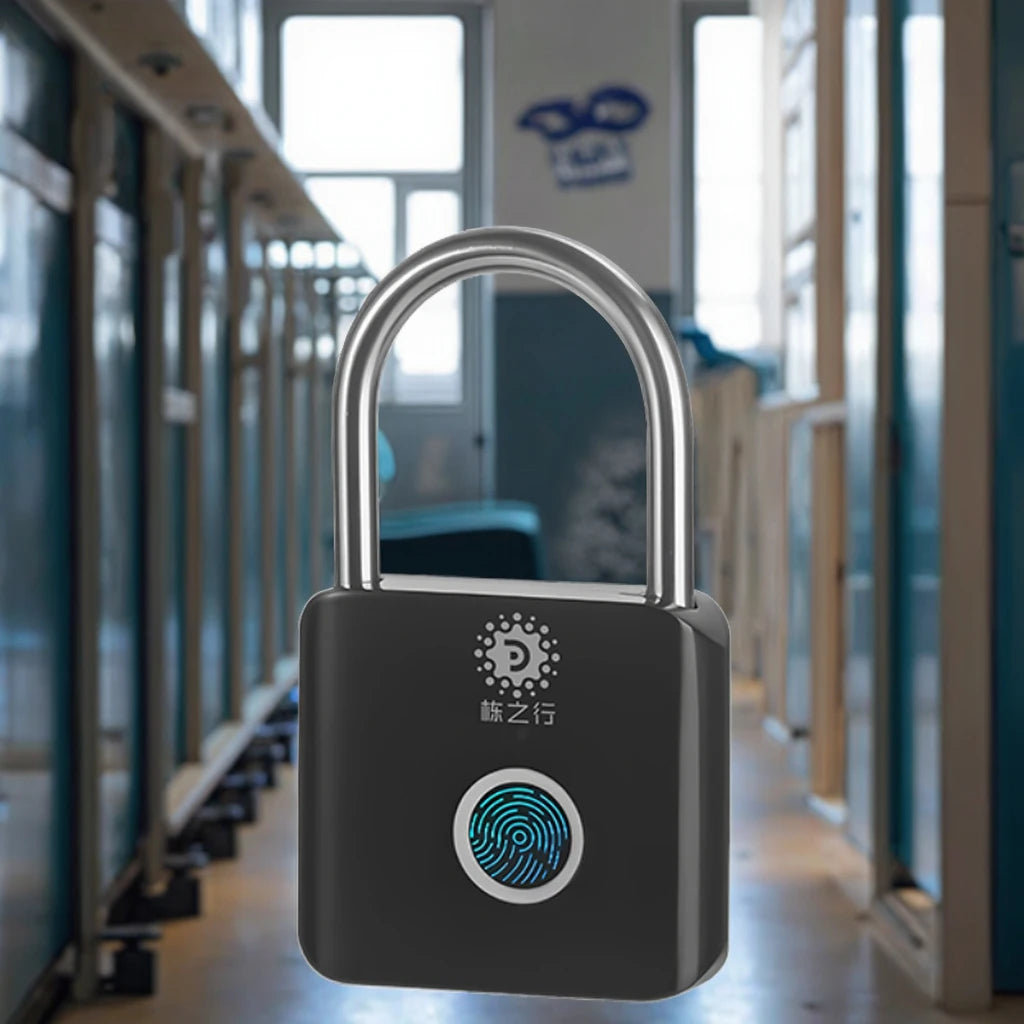 Smart Fingerprint Locks with Memory Card Storage Convenient Secure Padlocks for Luggage Dormitory Cabinets Travel Safely Charged