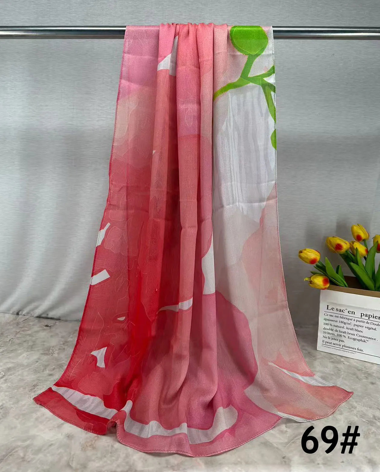 Soft Breathable Modal Hijab for Muslim Women New Digital Printed Woven Scarf Cotton Modal for Autumn