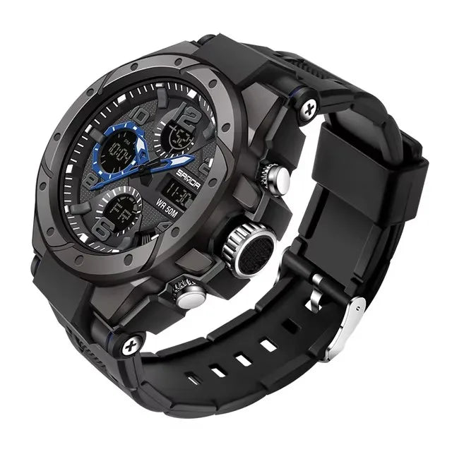 SANDA 6008 Hot Selling Fashion Casual Sport Silicone Strap Watch Digital Quartz Wristwatch Gift Couple Watches for Men and Women