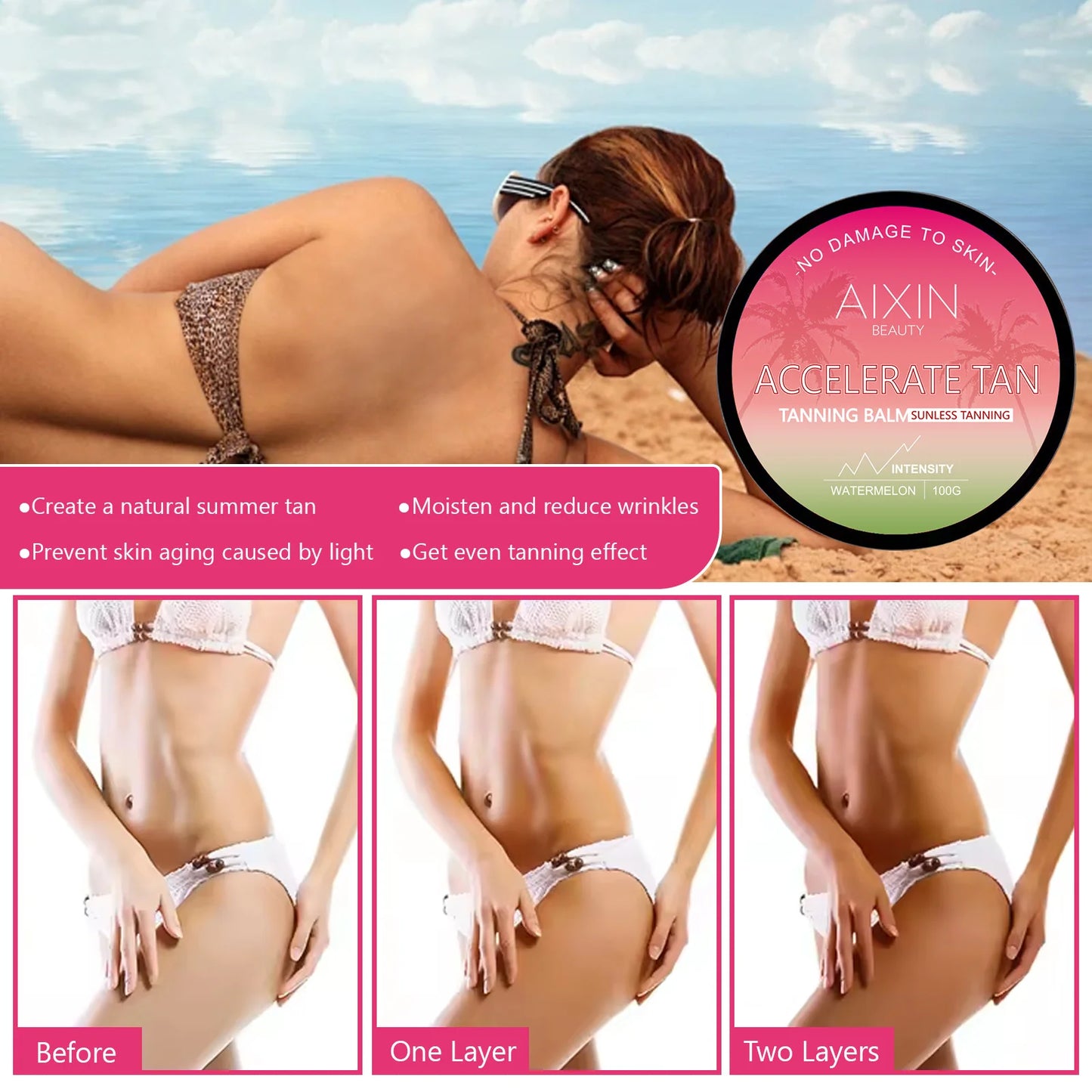 Private Label Long-lasting Deep Skin Tone Body Bronze Beautiful Tan Cream Tanning Sunbed Accelerating Tanning Cream