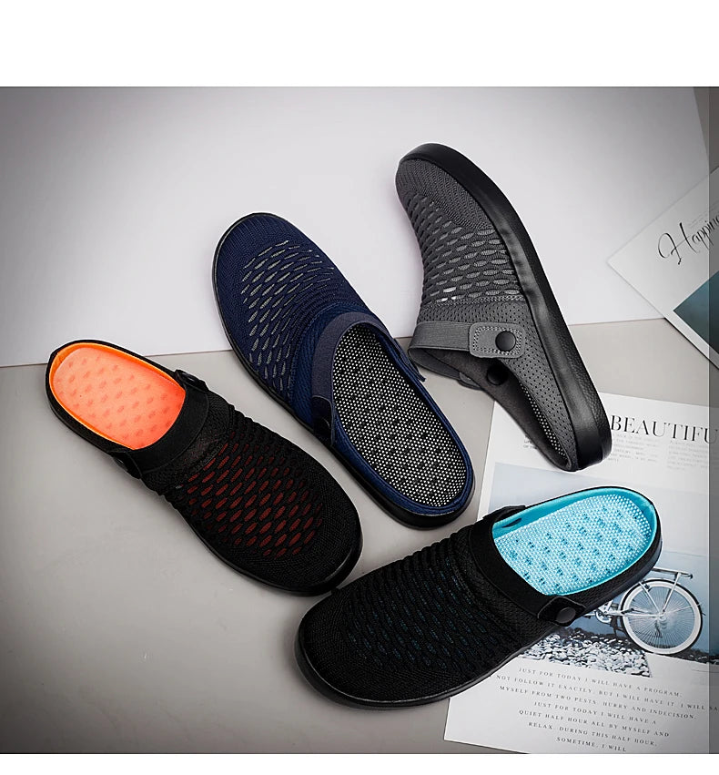 Casual Breathable Men Sandals Summer Outdoor Lightweight Fashion Slippers New Arrivals Slip-on Male Mesh Beach Shoes for Male