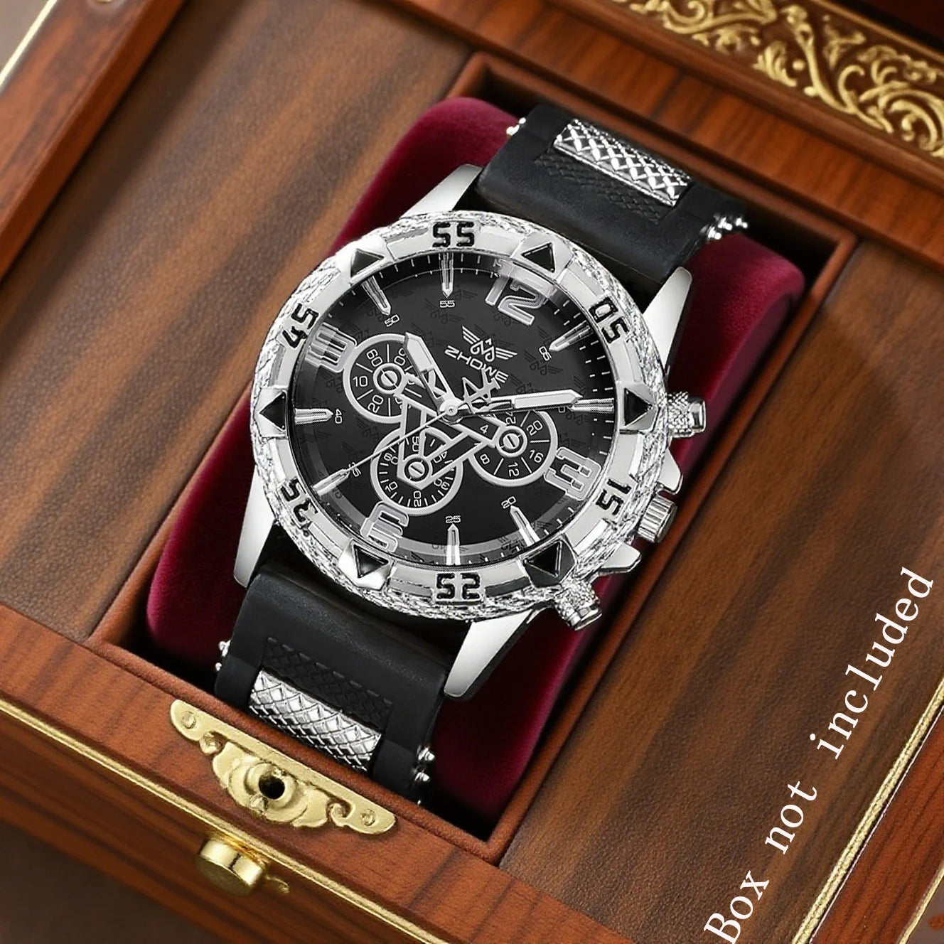 Luxury Business Men Watch Silicone Strap Quartz WristWatch Male Calendar Clock Reloj Hombre