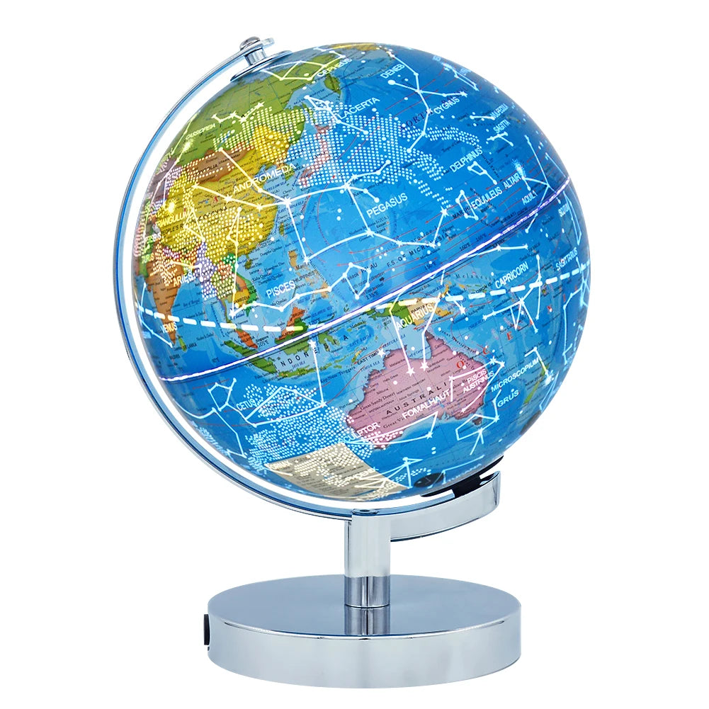 20 cm Educational World Globe Light World Globe Constellation View World Globe for Decor Gifts Promotion Teaching Tool