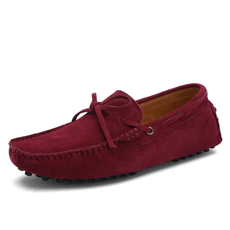 Factory Supply Accept OEM Service Hand Made 4 Seasons Large Size Genuine Leather Upper Anti Slip Men Leather Loafers Shoes