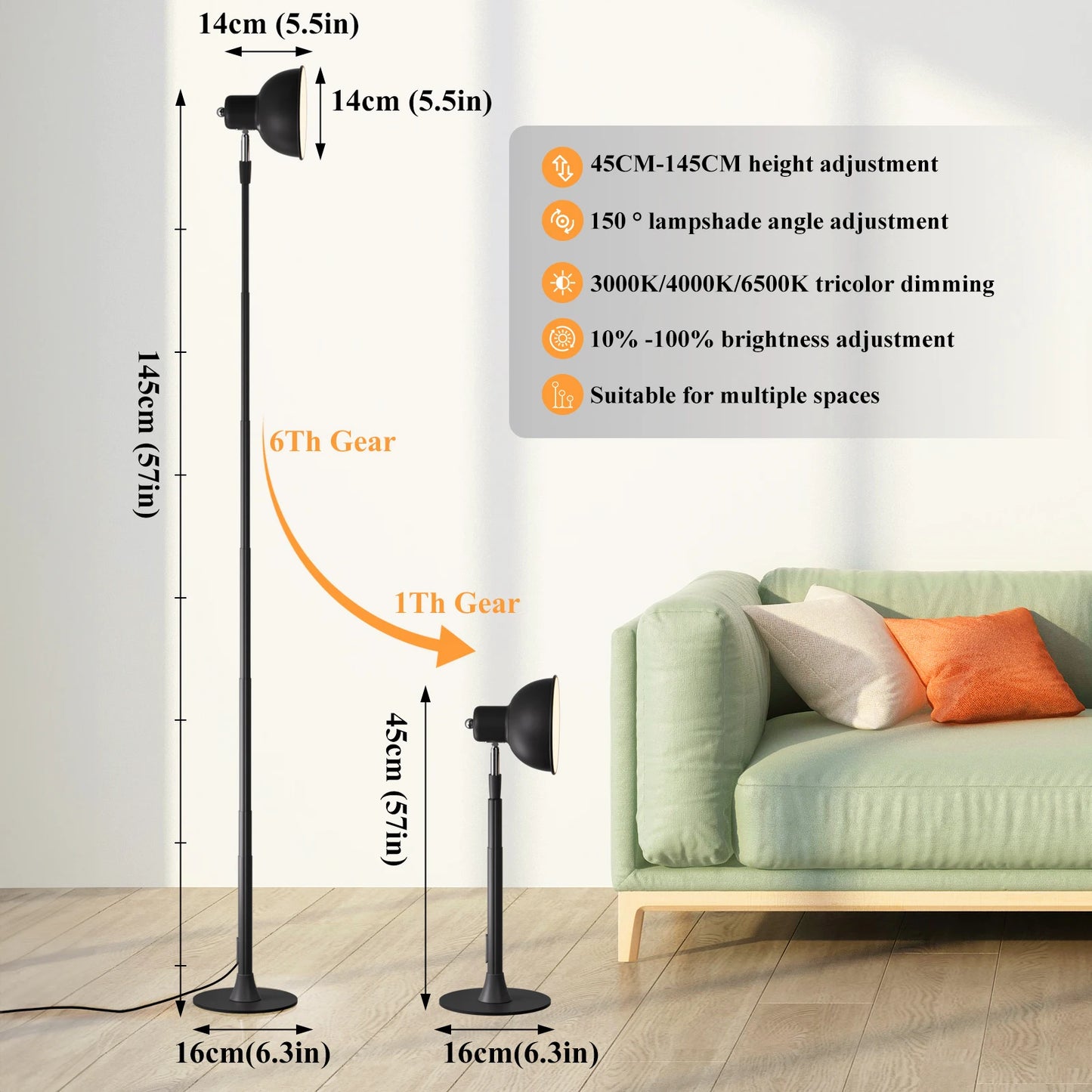 Modern USB Reading Desk Lamp Height Adjustable Study Floor Lamp Bedroom Night Lights Home Décor Hotel Bedside Led Table Lamp