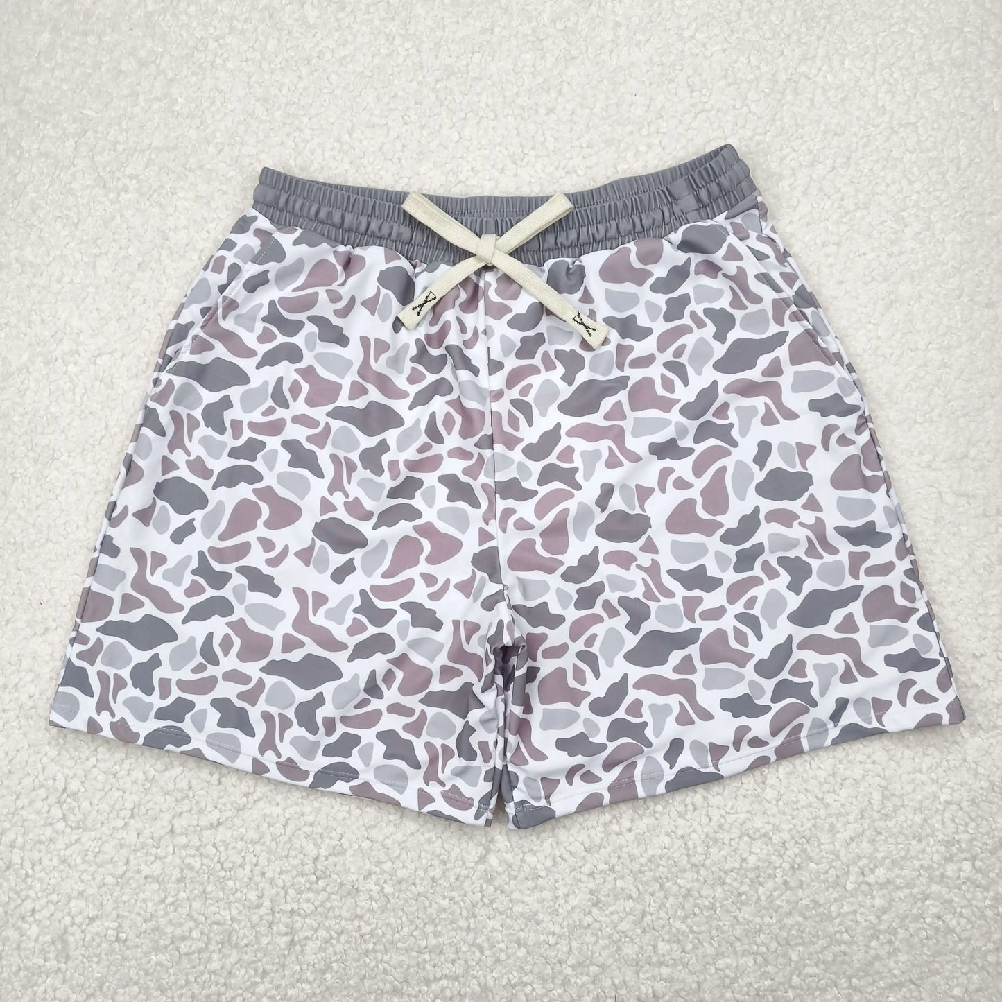 USA Warehouse Adult Men Southern Dark Brown Camo Print Trunks Wholesale Boutique Swimming Clothes Low Price Ready to Ship No Moq