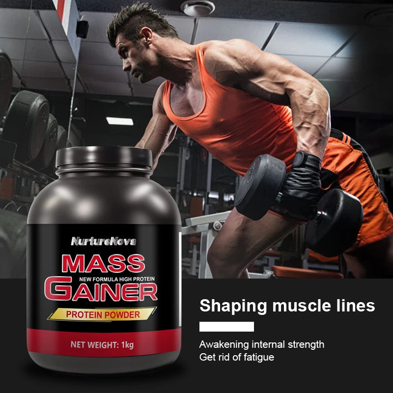 Fast Weight Gain Healthcare Supplement Rapid Muscle Building Fitness Supplement with Whey Protein Creatine Powder Mass Gainer