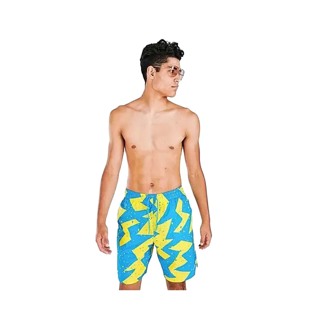 Jordan Jumpman 9\" Poolside Men's Active Shorts Ocean Sun Yellow Geometric Print Quick Dry Swim Trunks Board Shorts