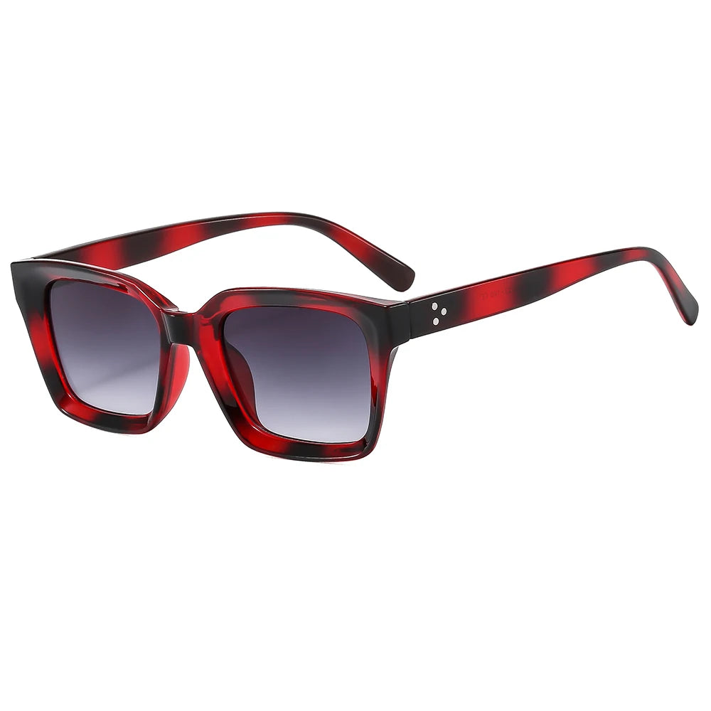 W68095 Unisex Retro Sun Protection Sunglasses Korean Style PC Frame UV400 Tea Tac for Men Women Driving Trend Europe America