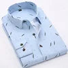 6207-XUJO-men Long Sleeve Shirts Retailer Special Men Clothing Classic Print Youth Slim Shirt