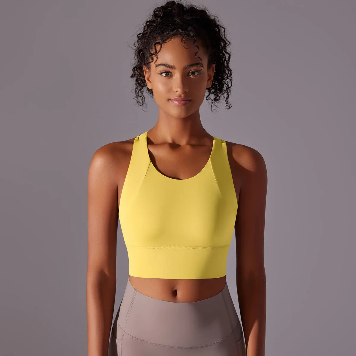 Fixed Cup All-In-One Push up High Support Shockproof High Intensity Exercise Slim Beautiful Back Tank Tops for Women