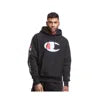 Champion Rw Big C Po Hoodie Mens Active Hoodies Color: Black/Black | 100% Authentic