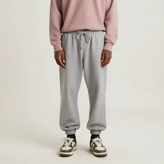 Classic Timeless Light Fleece Cuffed Leg Casual Men Sweatpants Baggy and Hoodie Set