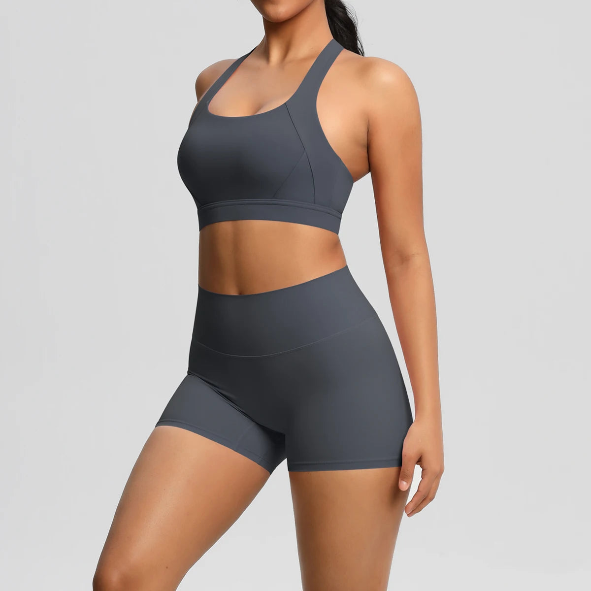 High Quality Customize logo Gym 2 Pieces Set Breathable Active Wears Quick Dry Shorts Yoga Set for Women