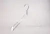 Transparent Wholesale Coat Skirt Matte Hanger Acrylic Clothes Hanger with Gold Hooks