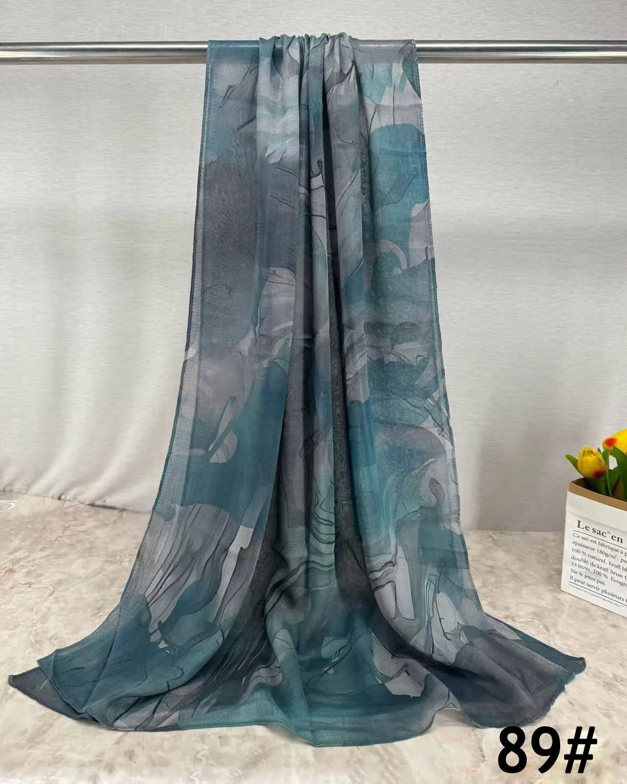 Soft Breathable Modal Hijab for Muslim Women New Digital Printed Woven Scarf Cotton Modal for Autumn