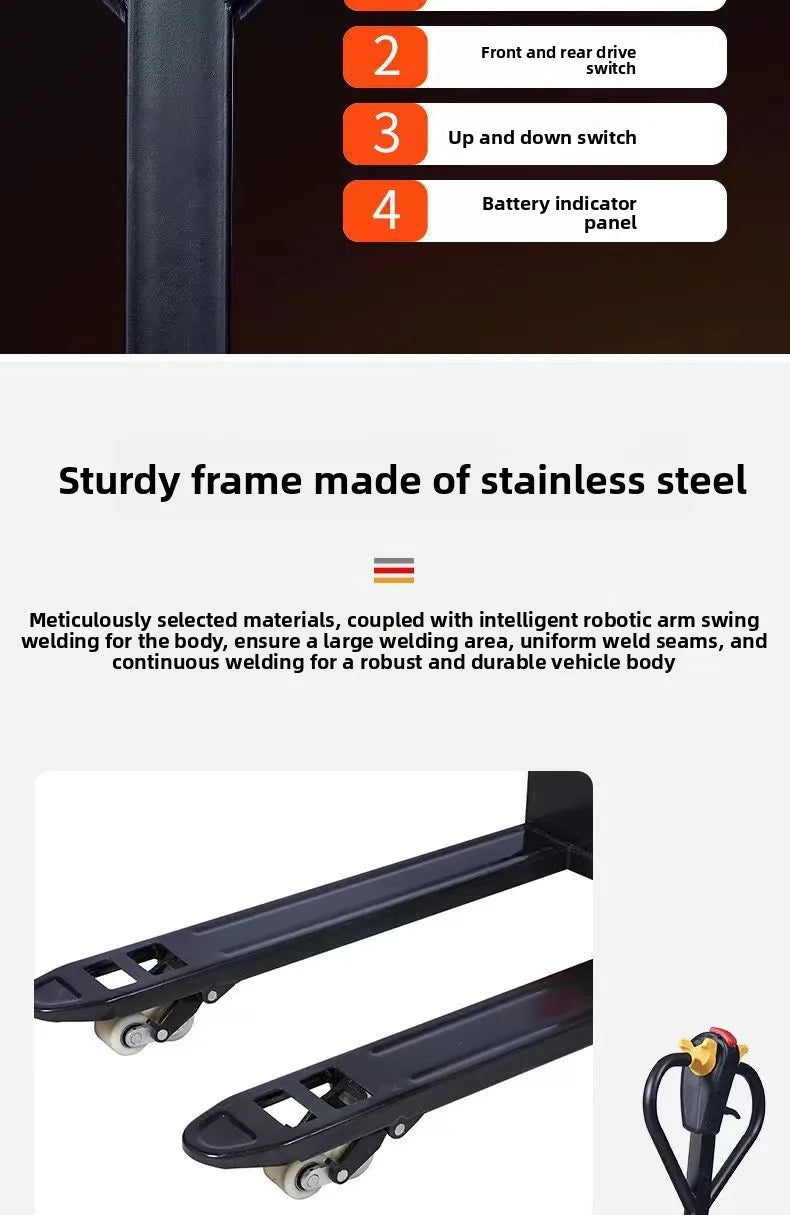 3 Ton Lead-Acid Battery Electric Pallet Truck Forklift with Standing Operation for Retail Use