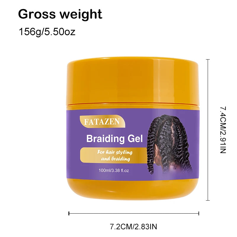 FATAZEN Hair Braid Extensions Moisturizing Twist Lock Gel Synthetic Braiding Hair Extension Long Lasting OEM Hair Braiding Gel