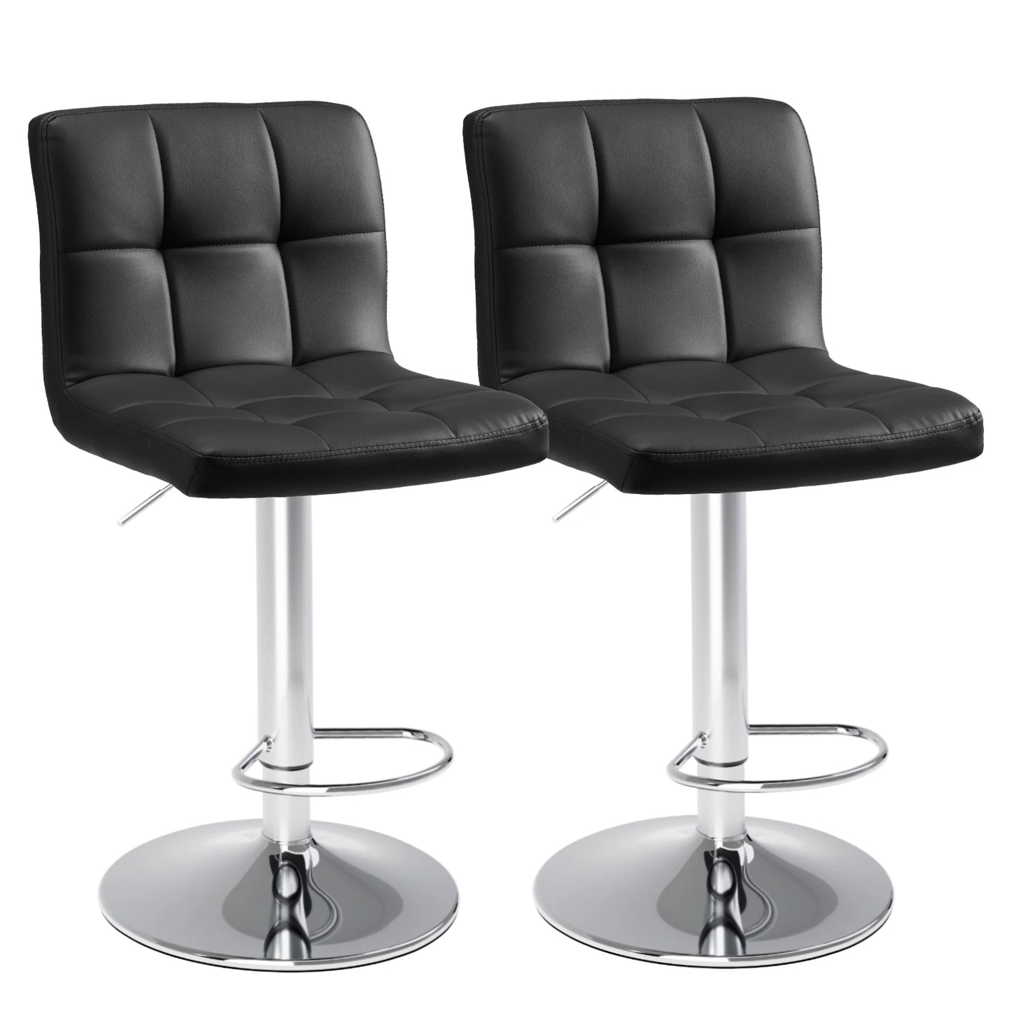 Modern Square Cushion Bar Stool with Backrest PU and Fabric Material for Kitchen Home Bar Hotel Dining and Party Use