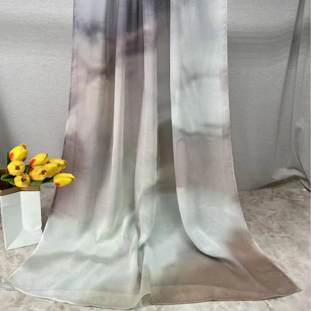 Soft Breathable Modal Hijab for Muslim Women New Digital Printed Woven Scarf Cotton Modal for Autumn