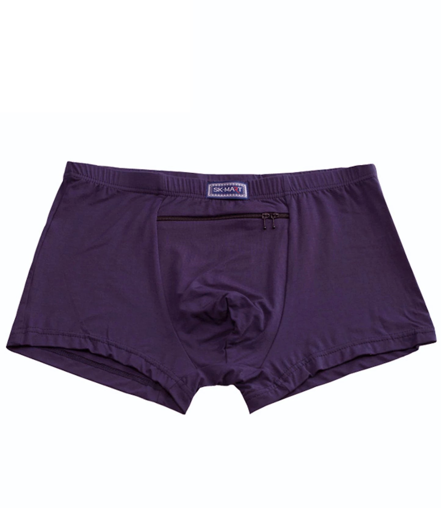 Plus Size 7XL Men's Theft-Proof Underwear Front Double Zipper Pocket Men Panties Modal Comfortable Breathable Sexy Boxer Shorts