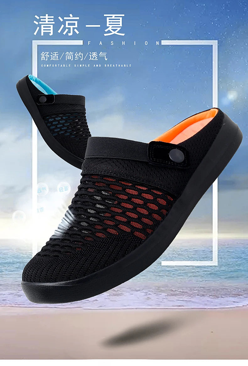 Casual Breathable Men Sandals Summer Outdoor Lightweight Fashion Slippers New Arrivals Slip-on Male Mesh Beach Shoes for Male