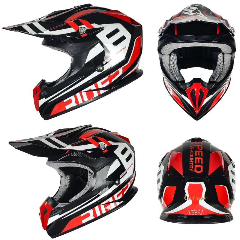 Factory Sale DOT Certified Cascos Adult Open Face Off-road Helmet ABS Perfect for Motorcycles Thrilling Dirt Bike Downhill