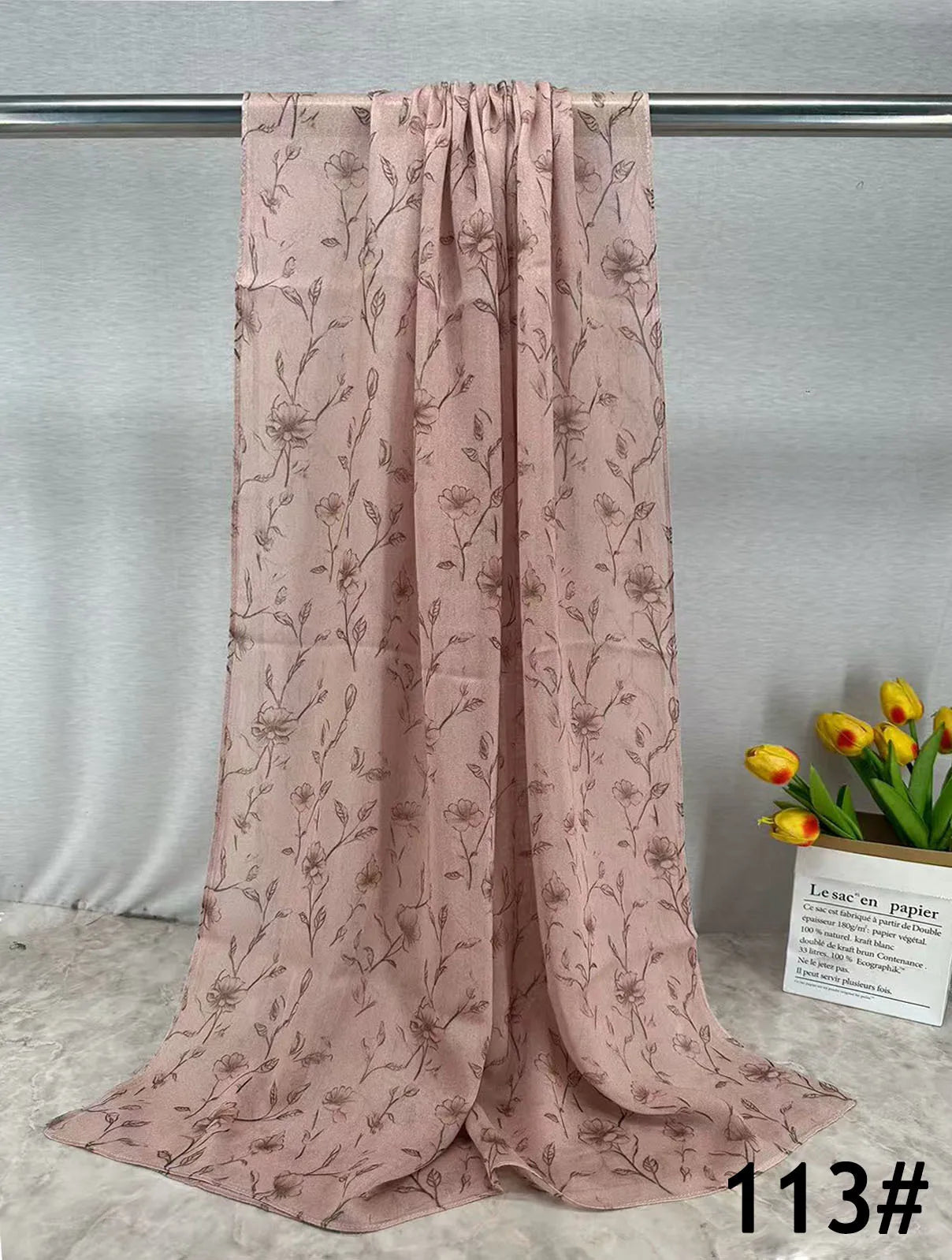 Soft Breathable Modal Hijab for Muslim Women New Digital Printed Woven Scarf Cotton Modal for Autumn