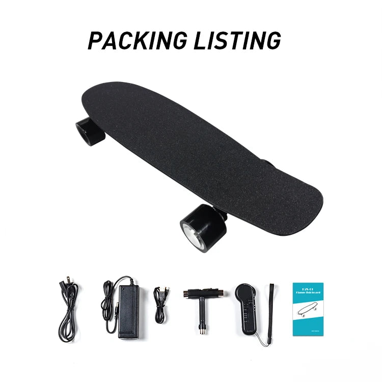 All-Terrain Mini Electric One-Wheel Skateboard for Kids 350W Hub Motor Flat-plate Youngsters PU Material