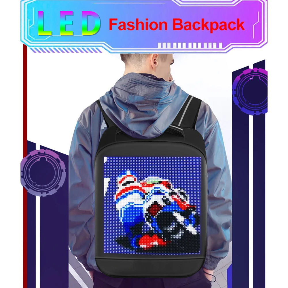 Smart Led Advertising Backpack Advertising Play Led Backpack Screen Display Outdoor Shoulder Travel Led Bag Factory Manufacturer