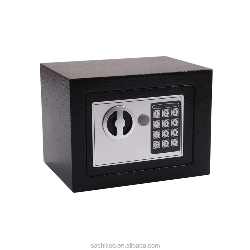 High Quality Small Electronic Fireproof Steel Safe Box with Key Lock Digital Lock Hotel Deposit Safe for Home and Office Use