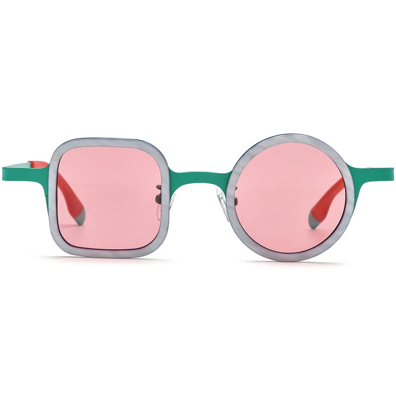 Borregls Acetate Titanium Sunglasses Women Brand Design Irregular Polarized Mirrored Sun Glasses Men Square Round Shades 185886