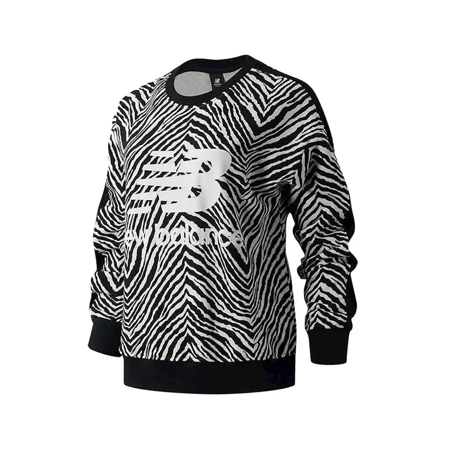 New Balance Animal Crew Womens Active Shirts & Tees Color: Black/White | 100% Authentic