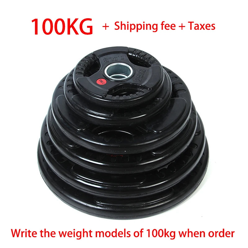 MIYAUP 100kg Total Athlete Weightlifting Training Barbell Various Specifications Weight Plates