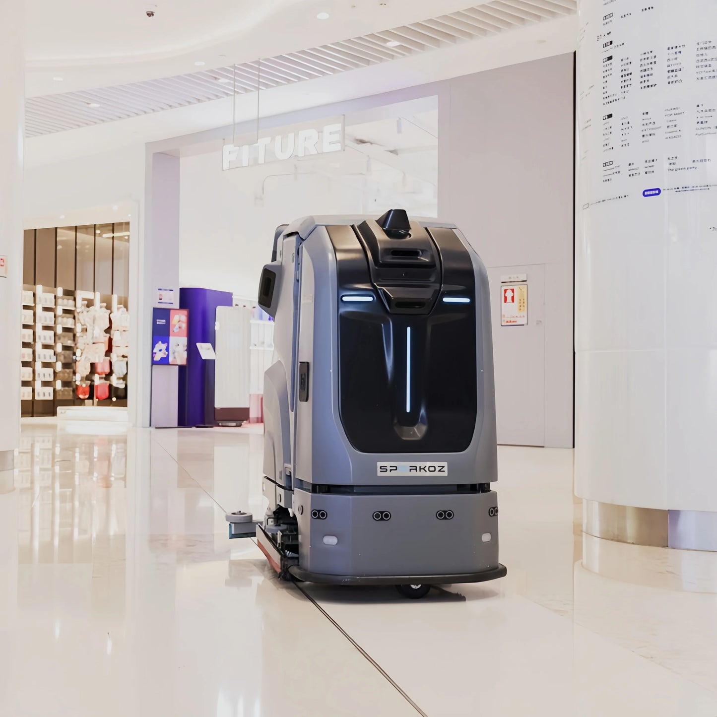 Commercial Industrial Smart Vacuum Cleaner Robot Mop Self-Empty Water Feature Automatic Cleaning Robot