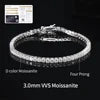 RINNTIN USA Local Stock Hot Selling Hip Hop Jewelry Women 3mm VVS Moissanite Diamond Tennis Bracelet with Gra Certificate