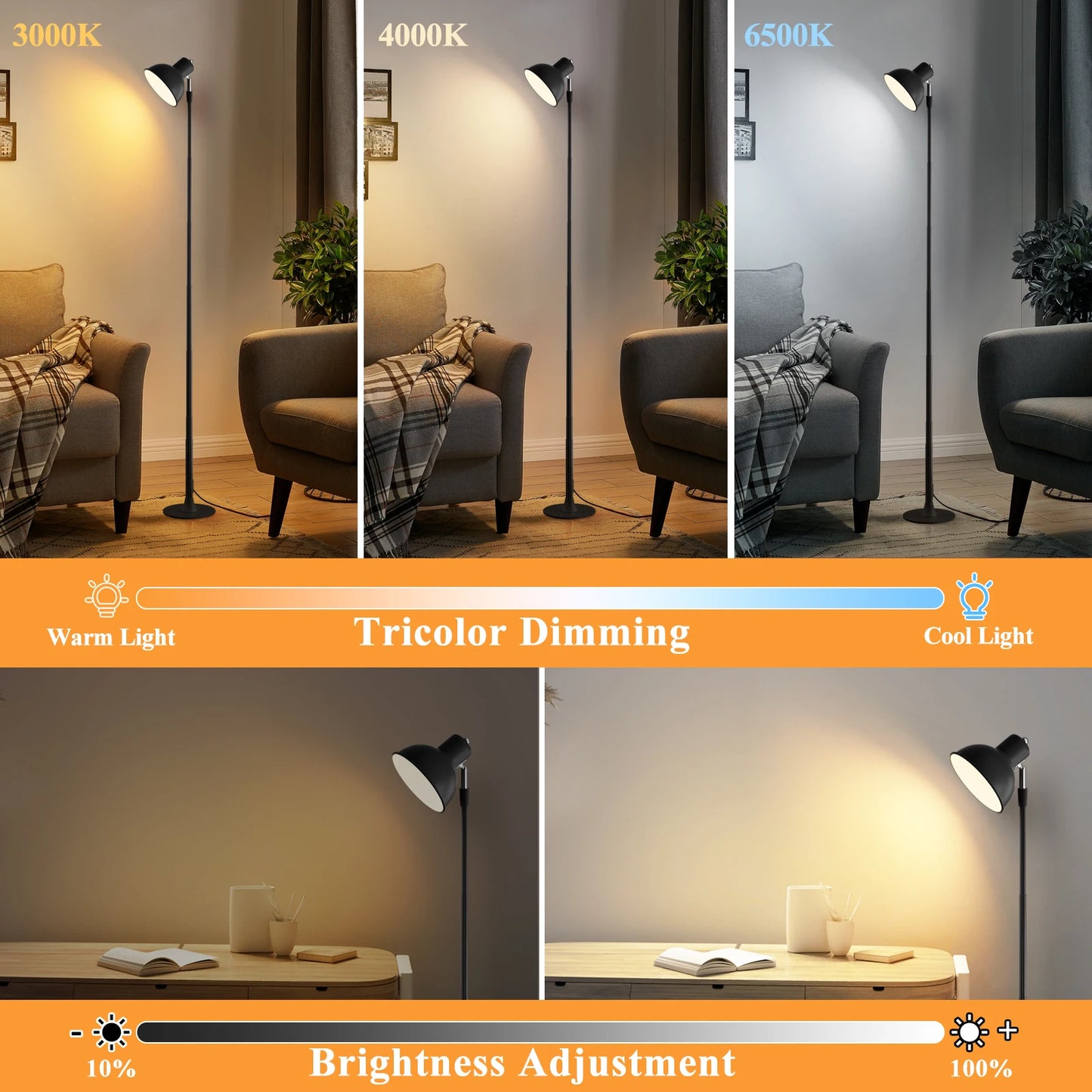 Modern USB Reading Desk Lamp Height Adjustable Study Floor Lamp Bedroom Night Lights Home Décor Hotel Bedside Led Table Lamp