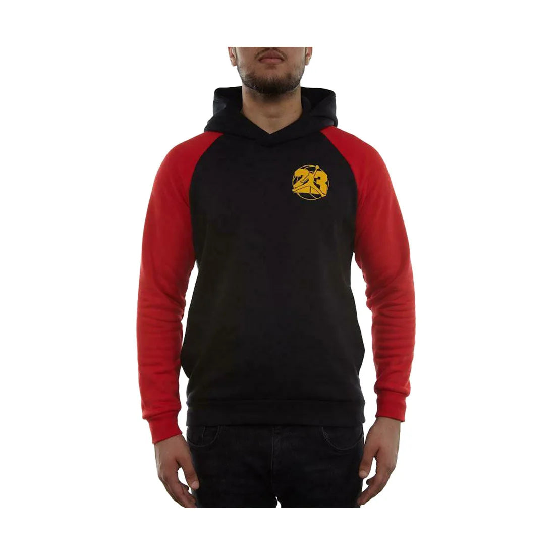 For for Air Jumpman 13 Pullover Men's Active Hoodie Black/University Red/University Red-100% Authentic Made Vietnam Model