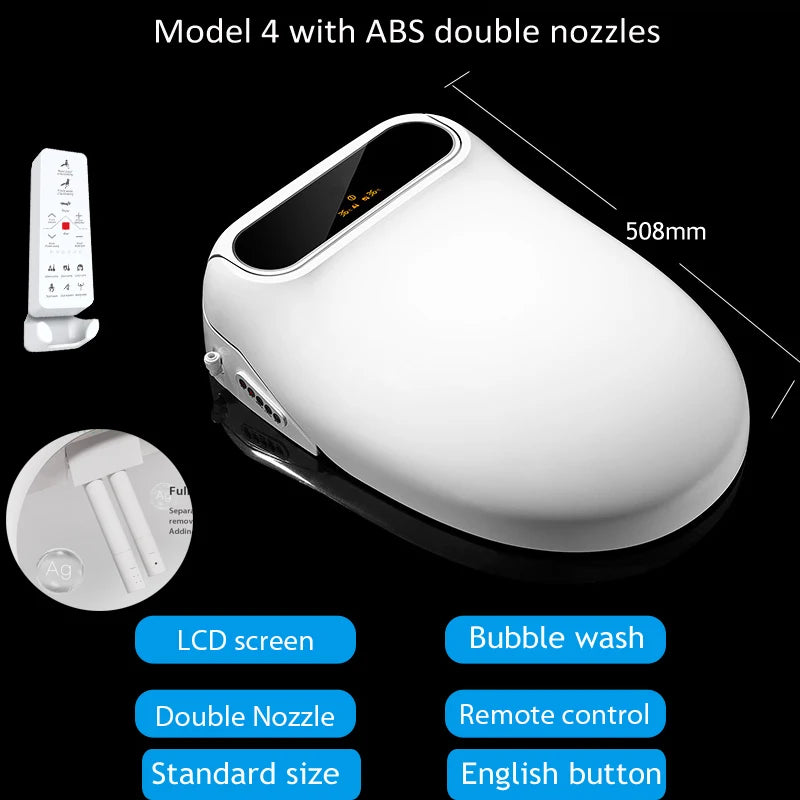 EcoFresh Smart toilet seat  Electric Bidet cover intelligent bidet heat clean dry Massage care for child woman the old