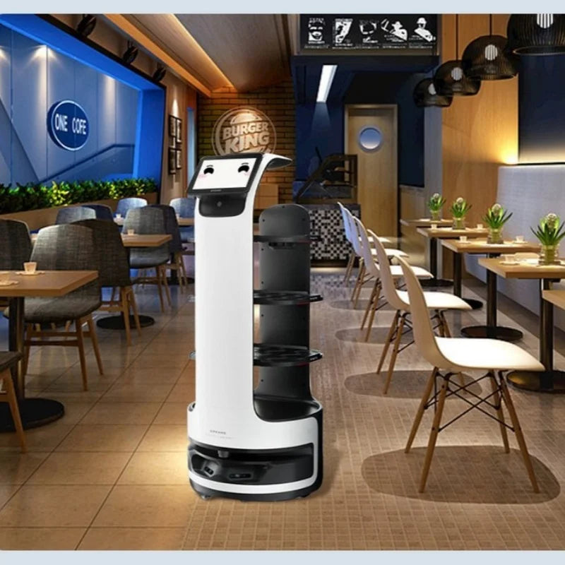 Smart Food Spout Servant Human Roboter Food delivery service robot for Restaurant