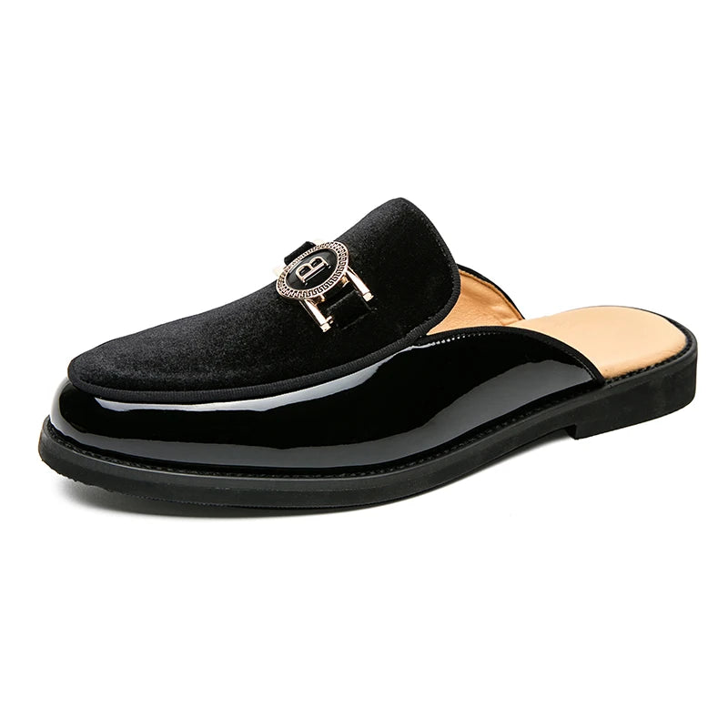 Size 46 47 Casual Slippers Outdoor Indoor Leisure Mules Backless Men Half Dress Shoes